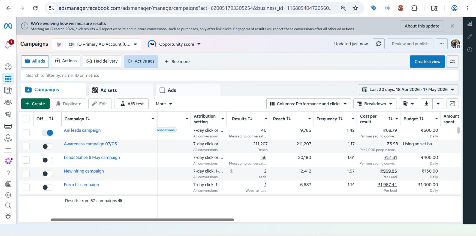 Meta Lead & Awareness Campaigns